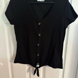 Just Be Black Button-Down Shirt